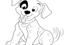 Ảnh vẽ cute con chó đốm đáng yêu