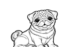 Ảnh vẽ chó pug cute