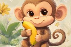 Bộ ảnh avt con khỉ cute chibi đáng yêu