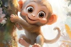Bộ ảnh avt con khỉ cute chibi đáng yêu