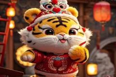 Ảnh avatar con mèo tết dễ thương miễn phí