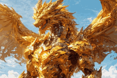 Ảnh avatar con rồng vàng siêu đẹp