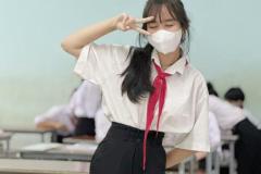 ảnh gái cấp 2 che mặt