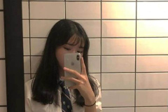 Ảnh gái đẹp tóc dài che mặt dễ thương