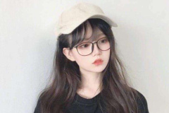 hình gái xinh tóc dài đeo đội mũ