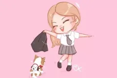 Hinh-Rose-chibi-choi-voi-meo