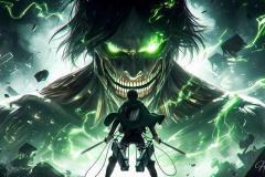 Tải hình nền zalo ngầu nam anime chiến đấu với quỷ dữ