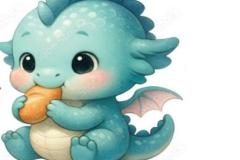 Hình con rồng cute đáng yêu