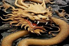 Ảnh rồng vàng 3d may mắn