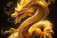 Hình ảnh con rồng vàng ngầu 3d