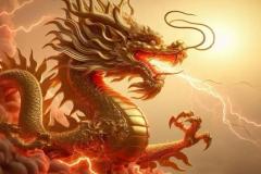 Hình ảnh con rồng vàng ngầu 3d