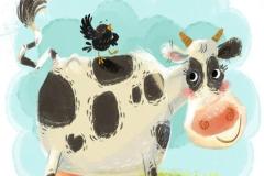 Hình vẽ con bò chibi đáng yêu đơn giản