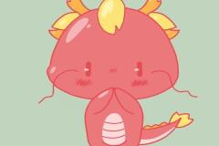 Hình vẽ con rồng chibi đáng yêu
