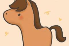 hinh-ve-ngua-don-gian-cute-1