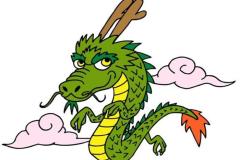 Hình vẽ tranh tô màu rồng đơn giản