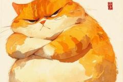 Ảnh mèo mập chibi đáng yêu