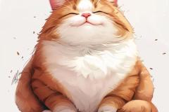 Ảnh mèo mập chibi đáng yêu