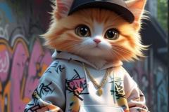 Ảnh mèo ngầu chibi siêu đẹp