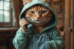Ảnh mèo ngầu chibi siêu đẹp