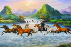 Bộ tranh vẽ mã đáo thành công đẹp