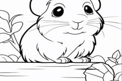 Tranh vẽ con chuột hamster cho bé tô màu