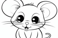 Tranh tô màu con chuột cho bé tập tô