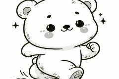 tranh tô màu con gấu cho bé