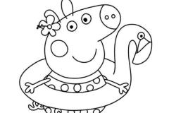 Tranh vẽ con heo peppa đáng yêu