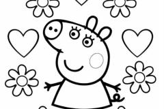 Tranh vẽ con heo peppa đáng yêu
