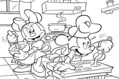 Tranh tô màu đôi chuột mickey đáng yêu
