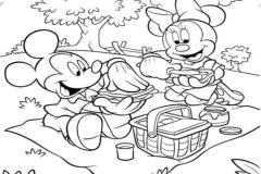 Tranh tô màu đôi chuột mickey đáng yêu