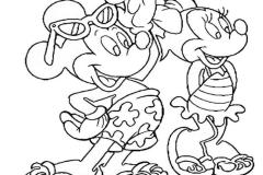Tranh tô màu đôi chuột mickey đáng yêu