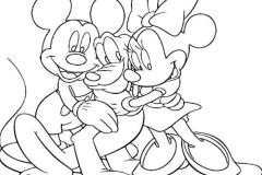 Tranh tô màu đôi chuột mickey đáng yêu