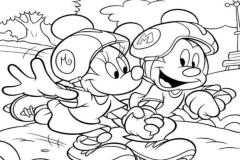 Tranh tô màu đôi chuột mickey đáng yêu