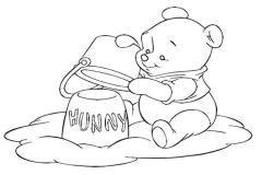 Tranh cho be stoo màu con gấu pooh ngộ nghĩnh