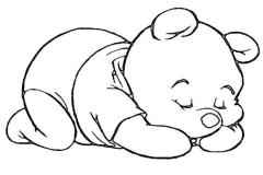 Tranh cho be stoo màu con gấu pooh ngộ nghĩnh