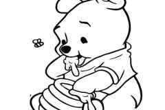 Tranh cho be stoo màu con gấu pooh ngộ nghĩnh