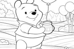 Tranh cho be stoo màu con gấu pooh ngộ nghĩnh