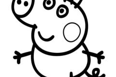 Tranh tô màu heo peppa đơn giản đáng yêu cho bé 