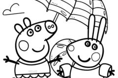 Tranh tô màu heo peppa nâng cao dễ thương 