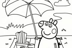 Tranh tô màu heo peppa nâng cao dễ thương 