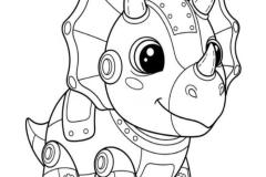 Hình ảnh tranh tô màu con khủng long robot