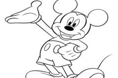Tranh tô màu chuột mickey đơn giản