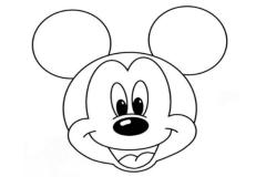 Tranh tô màu chuột mickey đơn giản