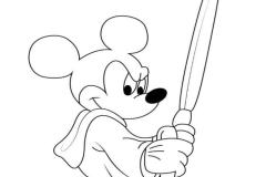 Tranh tô màu chuột mickey đơn giản