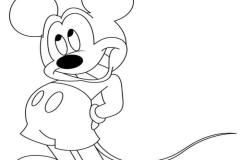 Tranh tô màu chuột mickey đơn giản