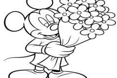 Tranh tô màu chuột mickey đơn giản