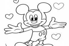 Tranh tô màu chuột mickey đơn giản