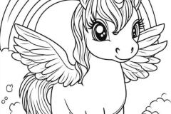 Tranh vẽ ngựa pony cho bé tập tô màu