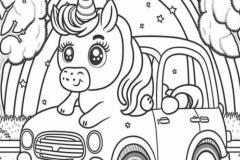 Tranh vẽ ngựa pony cho bé tập tô màu